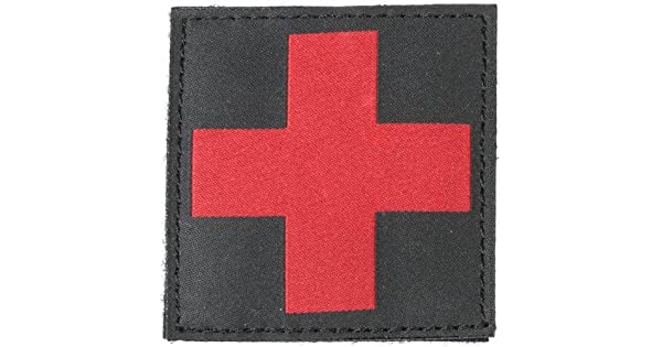 Patch Red Cross Black BlackHawk